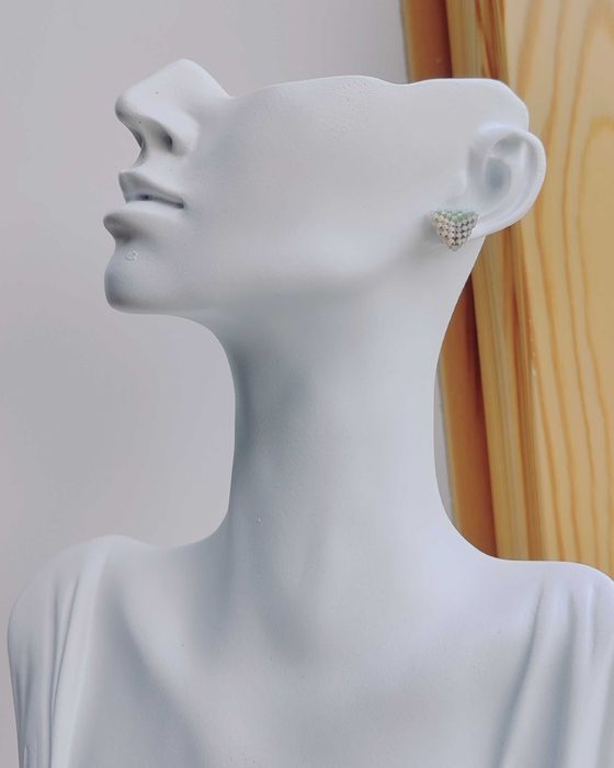 Ръчно изработени обеци - Сребро 925 / Стомана и Японски мъниста Миюки