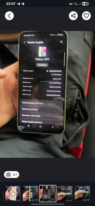 Samsung a24 Kar dak bor