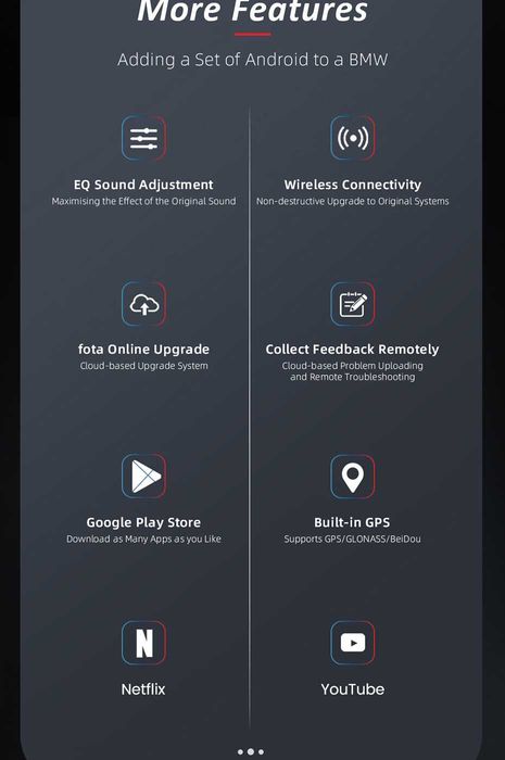 Carplay wireless dedicat BMW ID6 ID7 ID8 Android 10, 4+64GB, Octa-core