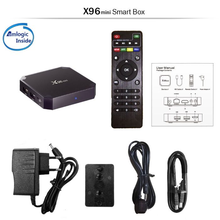 IPTV mini PC X96 ТВ Бокс WI-FI 4K Smart TV Box, Android, поправка:59лв