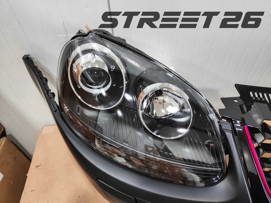 Pachet Bara fata GTI VW Golf 5 (2003-2007) si Faruri HALOGEN cu Lupa