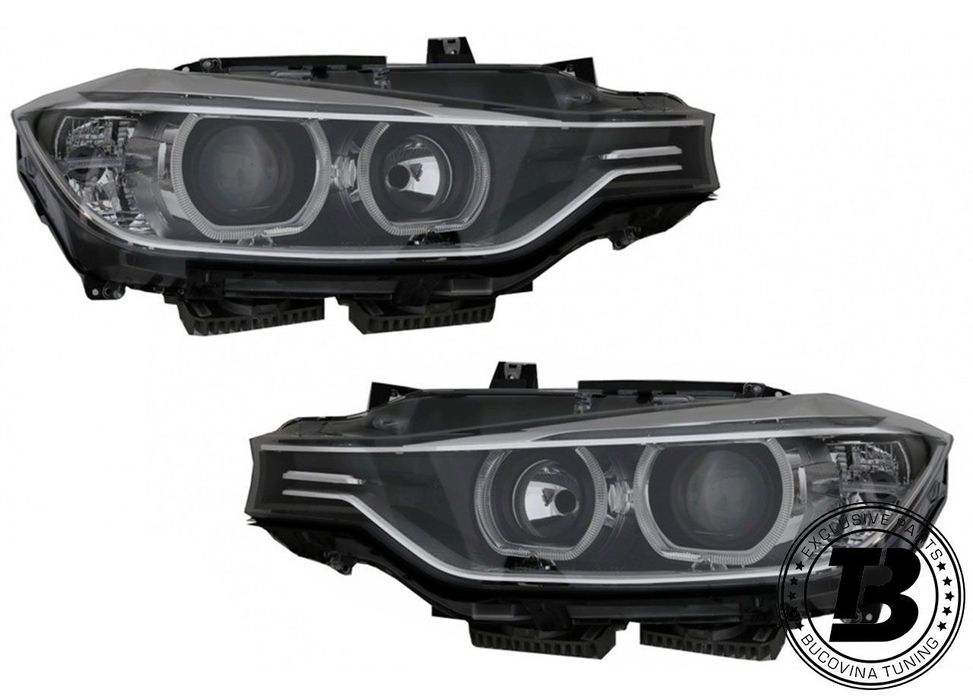 Faruri LED Angel Eyes compatibile cu BMW Seria 3 F30 F31