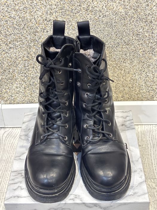 Зимние сапоги кожанный