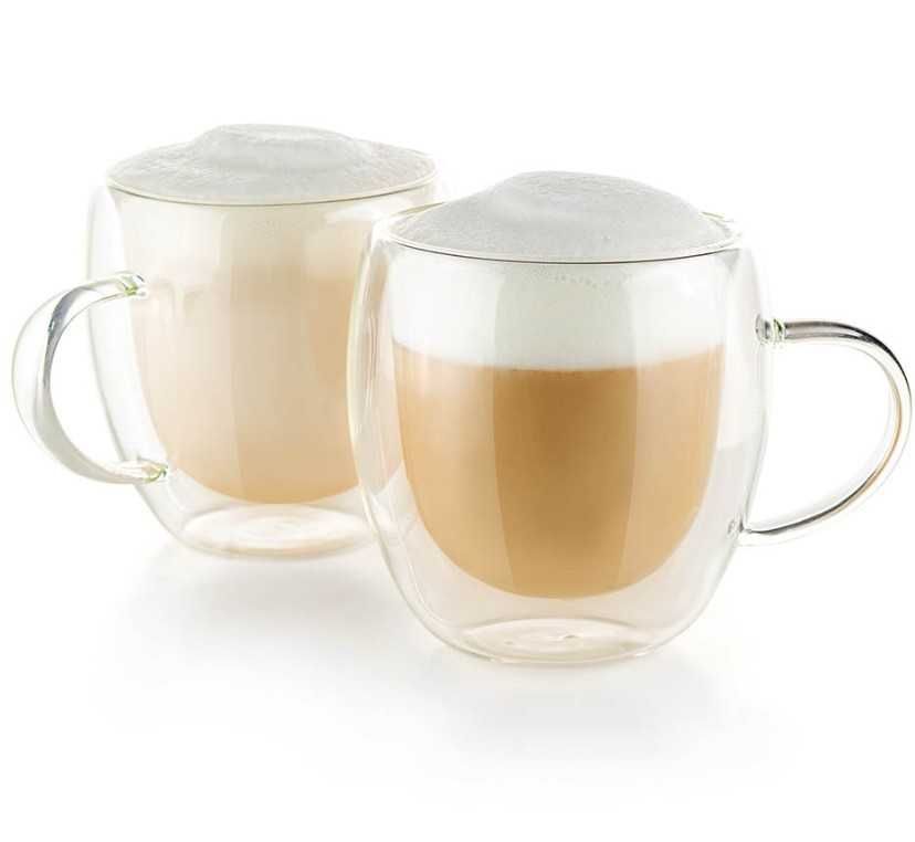 Двустенни стъклени термо чаши с дръжка 2х250Ml