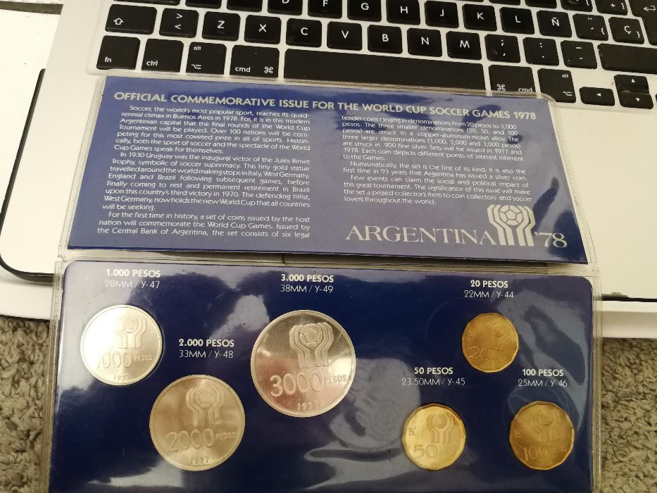 monede comemorative  Argentina  Cupa Mondiala 1977 , argint