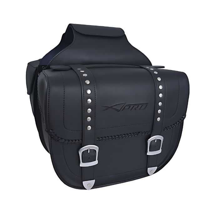 Кожени дисаги за мотор A-Pro Wolf Black  А268