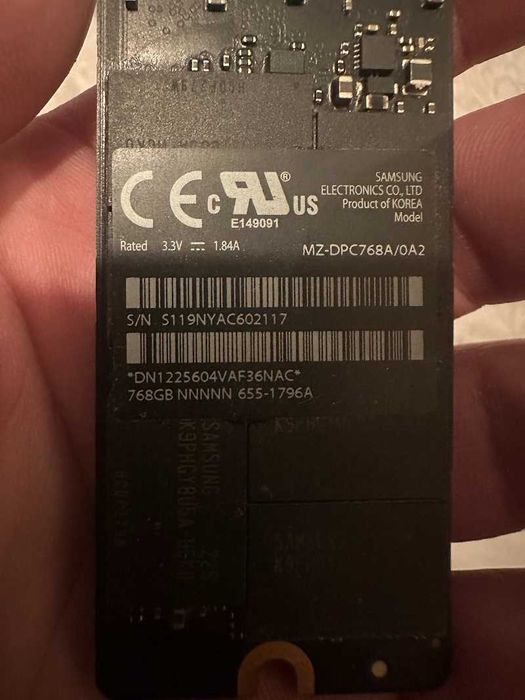 SSD Apple 768Gb Macbook A1425 , A1398