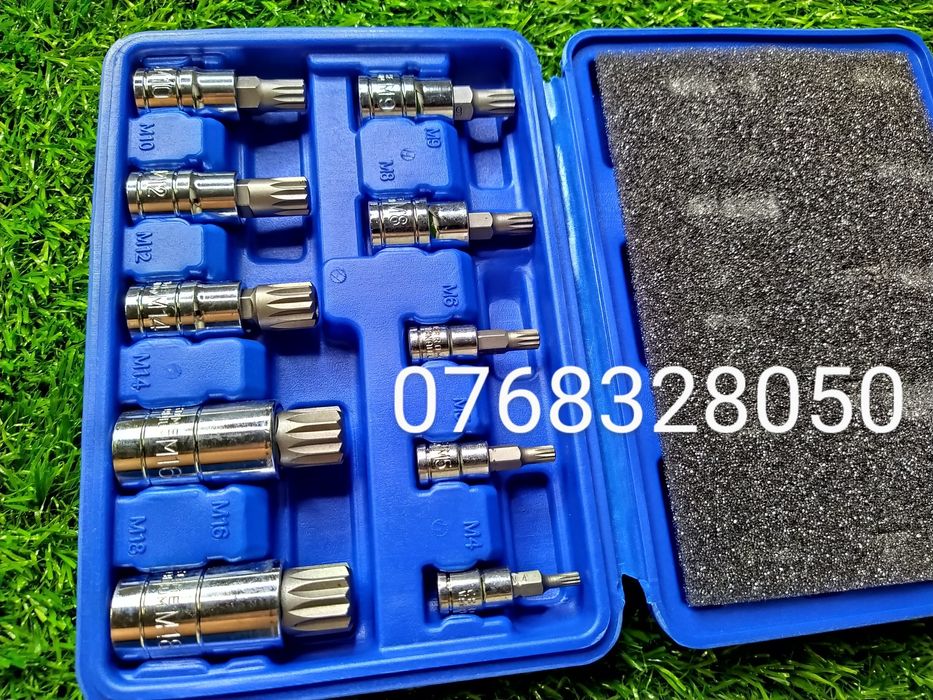 SET BITI M SPLINE  1/2 1/4 10 Piese, Material de Inaltă Calitate