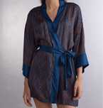 Neglijeu Tip Kimono din Satin de Viscoză Go Animalier