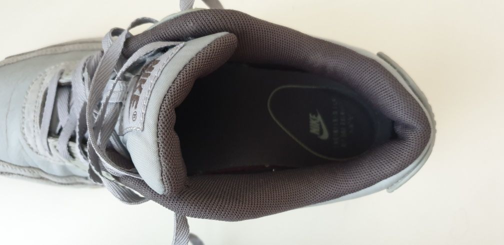 Nike Air Max 90 Leather Wolf Grey Womens Size 39/25см ОРИГИНАЛ! КОЖА!