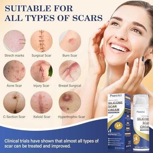Нов Силиконов крем за белези / хирургия акне стрии изгаряния операции