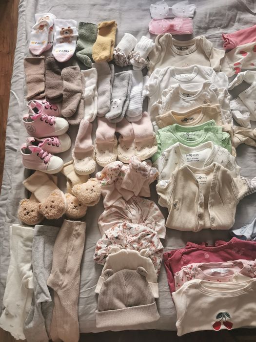 Лот бебешки дрехи за момичета 74 и 80 размер