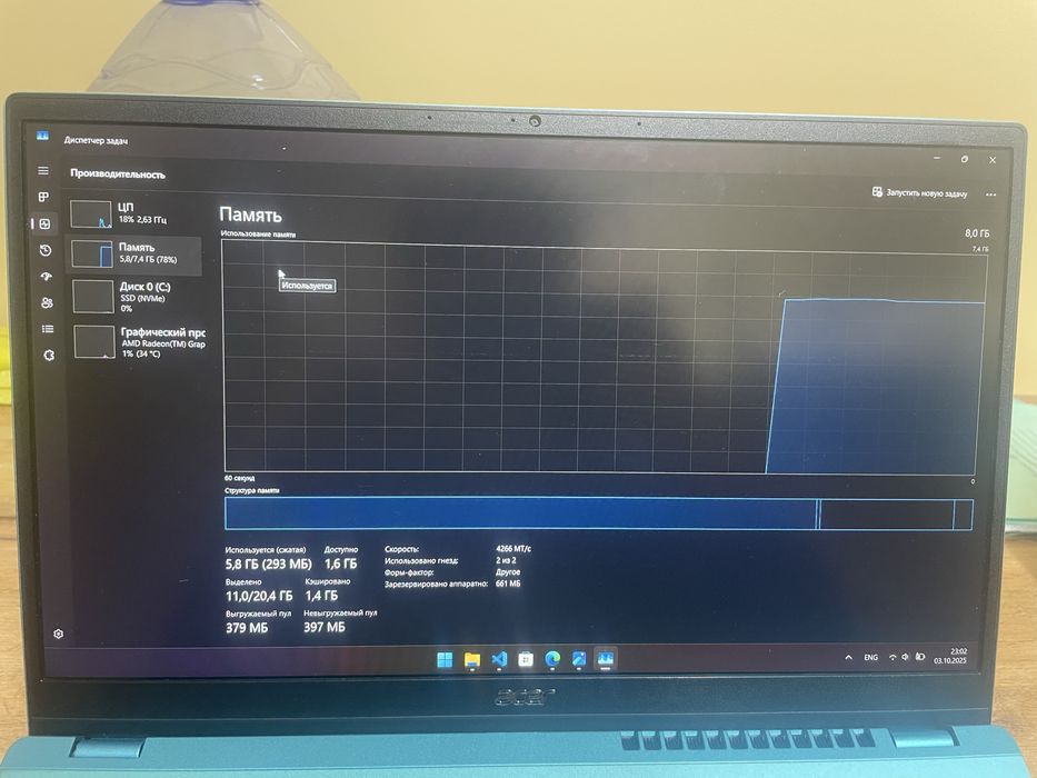 Acer swift 3 8/256 новый ноутбук