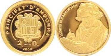 Юбилейна Златна монета "Бетовен" 2008