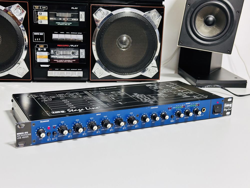 Mixer audio  microfoane-analogic 6 canale IMG Stage Line MMX-60