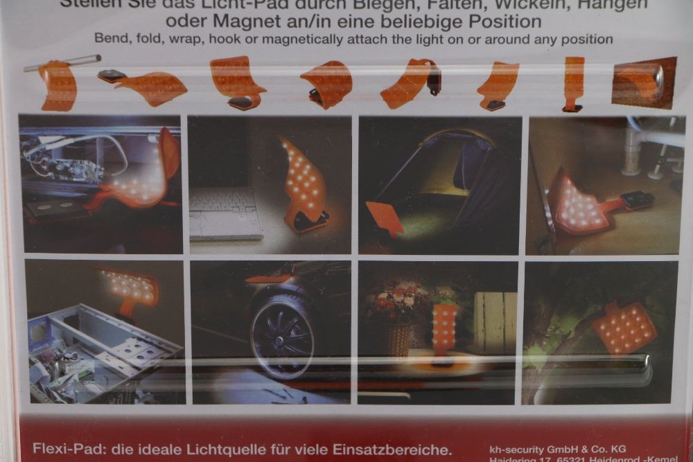 гъвкава работна Led лампа с магнити, 16 светод., 3 степени, Германия