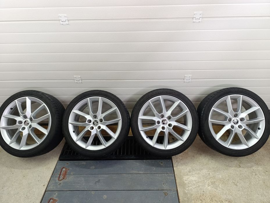 Джанти с гуми 18 5х112  Шкода Skoda