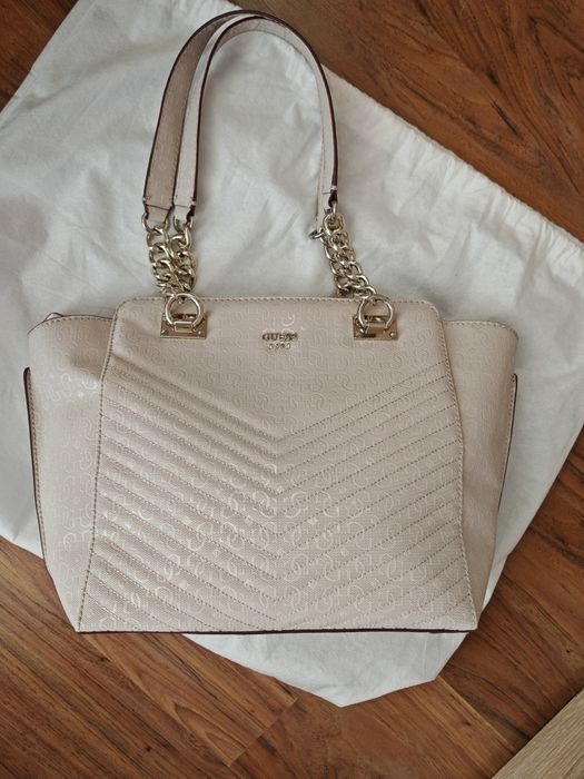 Оригинална чанта - червен, бордо и бежов цвят