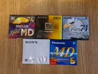 Minidisc, minidiscuri diverse.