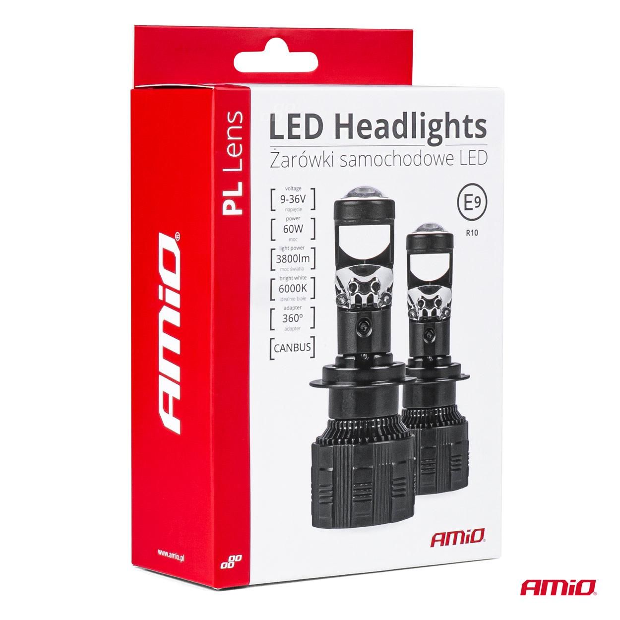 Led крушки за кола серия pl lens h4/h19 lens 6000k canbus ...