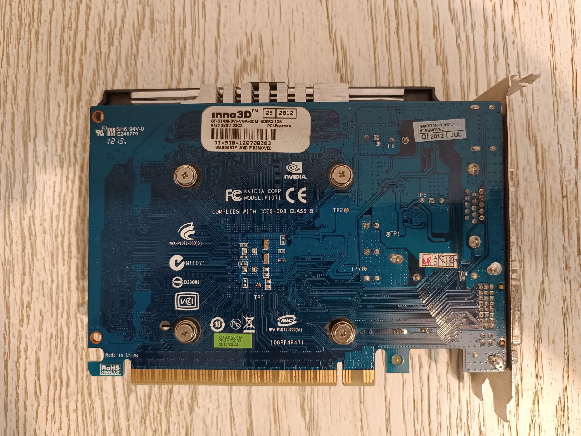 Видекарта Nvidia GeForce GT 430