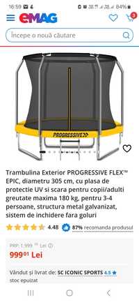 SUPEROCAZIE la DOAR 449 lei.Vand trambulina 3 m stare buna.Vezi 5 poze