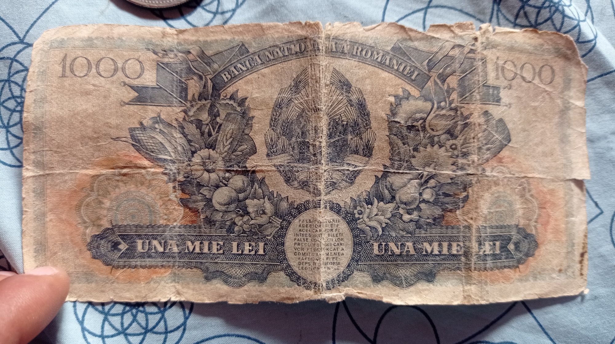 Vând bancnota 1000 lei veche