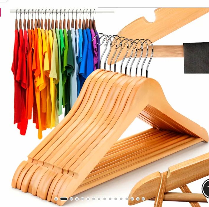 Set 20 umerase premium din lemn natur, lacuite NOI - 60 Lei