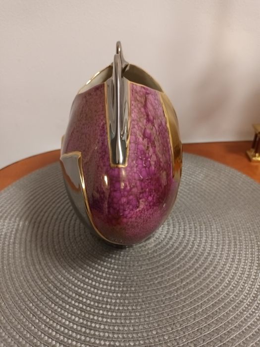 Vază Galos porțelan aurit