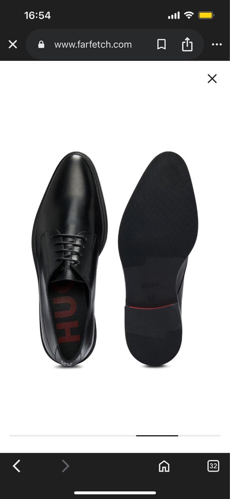 Hugo Boss Hugo Kerr leather derby shoes 42