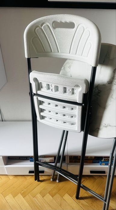 Set mobilier bar pliabil – 2 scaune + masă, înălțime bar