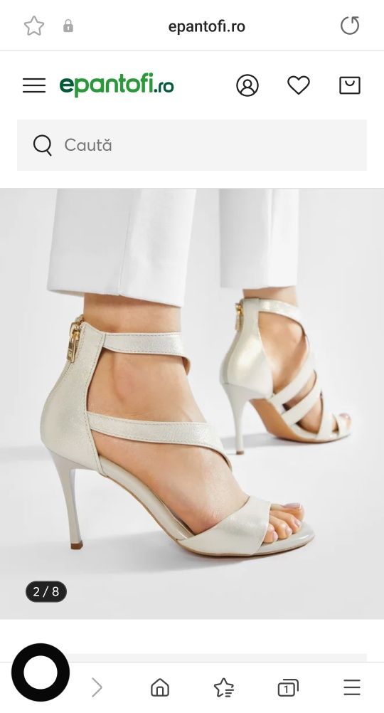Pantofi cu toc din piele