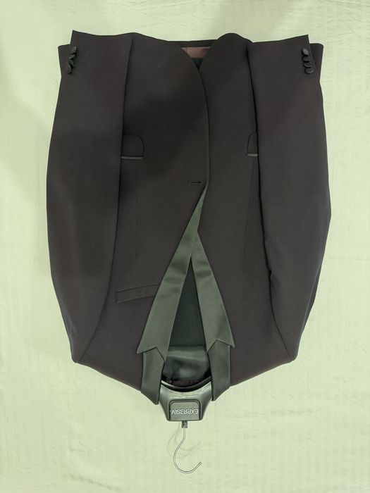 Costum bărbați Expresiv 50 negru/visiniu 3 piese, slim