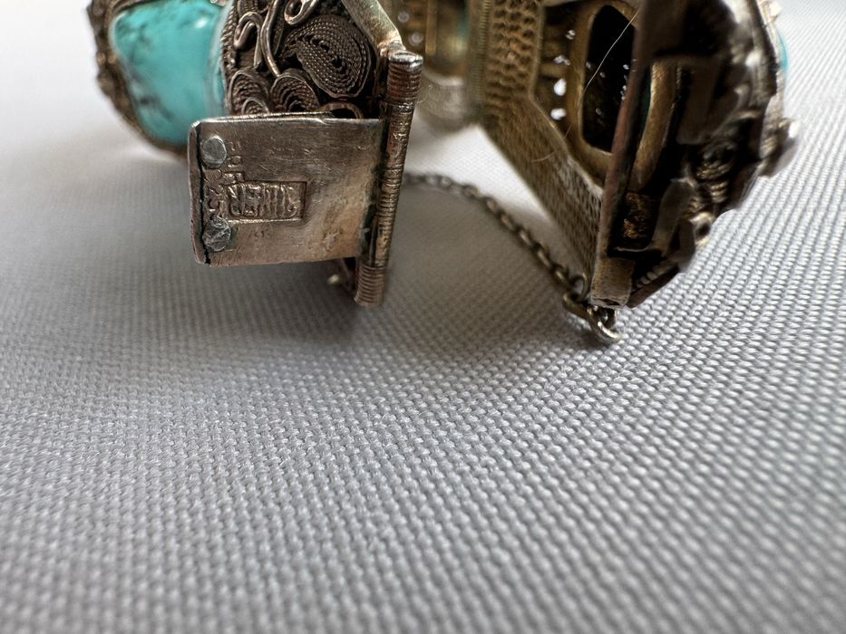 Bratara argint si turcoaz China Veche