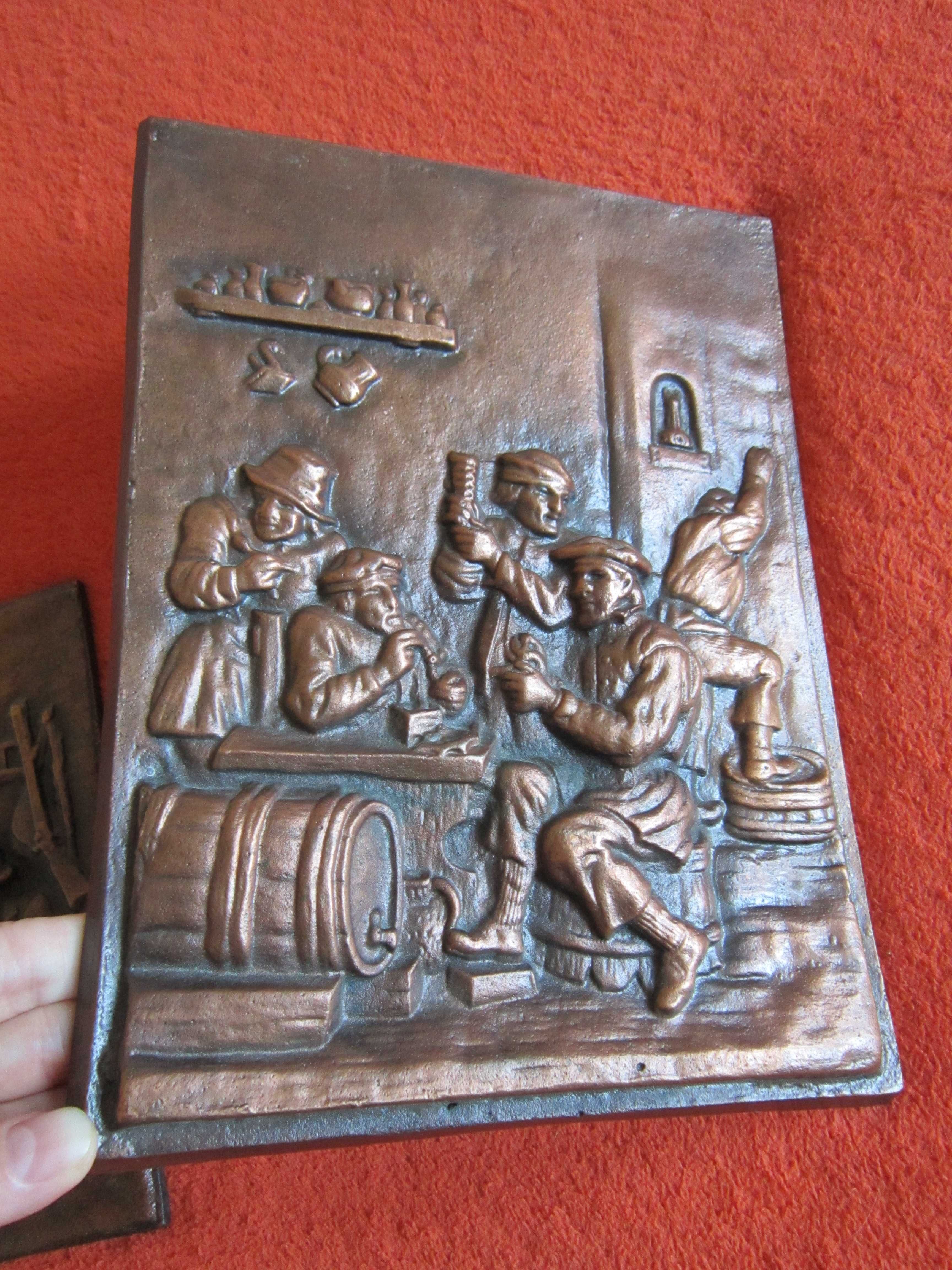 placheta relief bronz masiv vintage,colectie,Germania-cadou inedit