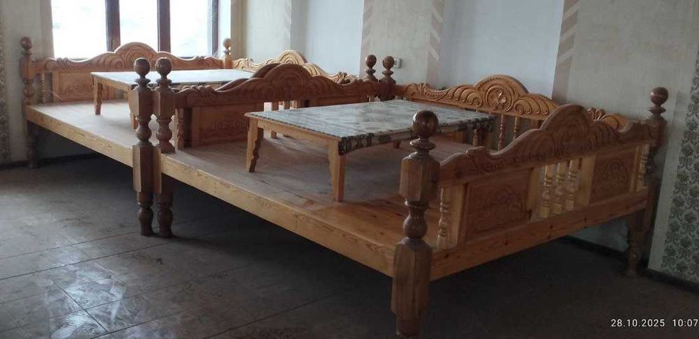 Тапчан деревянный, Ручная работа