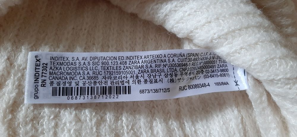 Pulover Zara marimea L,impecabil purtat o dată