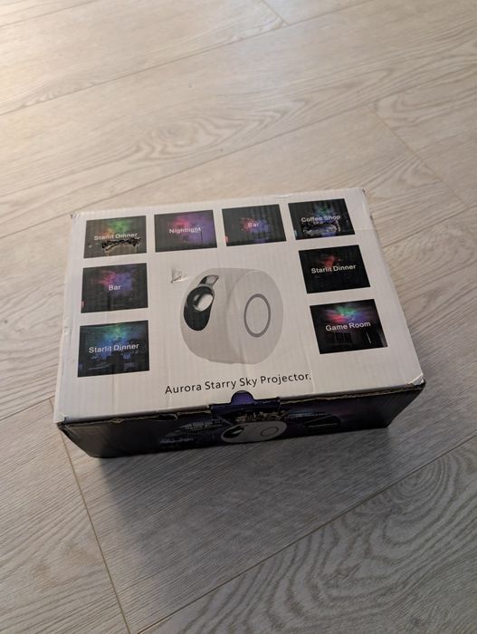 Proiector de stele AURORA, Lampa de veghe pentru copii, Alb