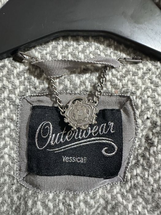 Palton dama gri cu alb, marimea 46