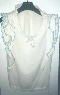 Tricou / Camasa / Bluza din panza topita /sifon, cu broderii, S,M,L,XL