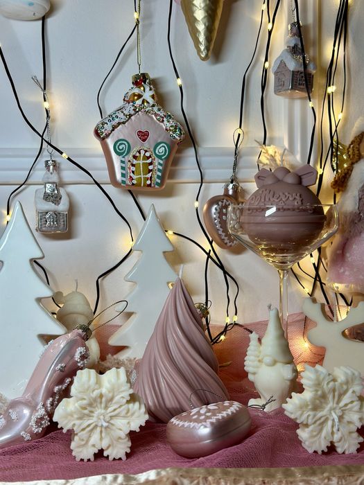 Коледни соеви свещи