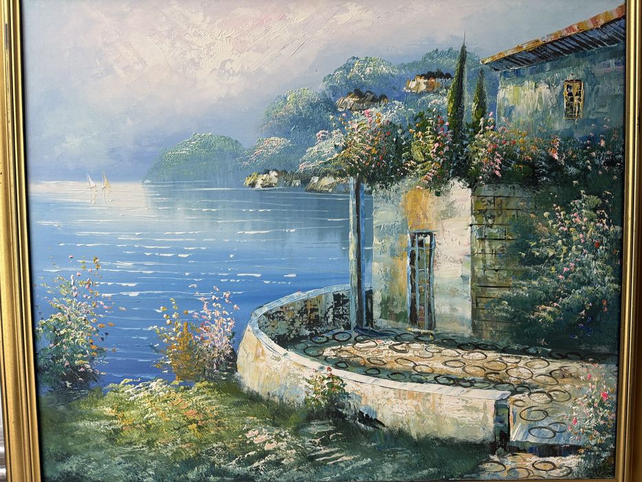 Маслена картина “Средиземноморски пейзаж”, Френски внос, 59*67 см