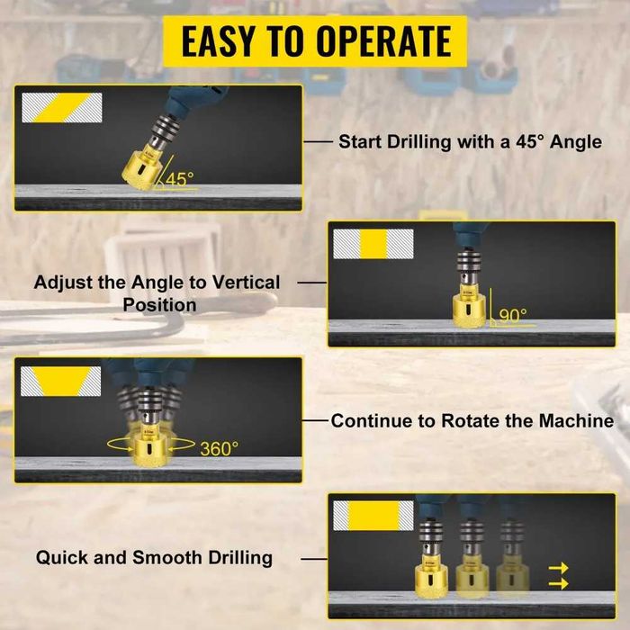 Боркорони с премиум диамантено покритие за твърда керамика 20-68мм