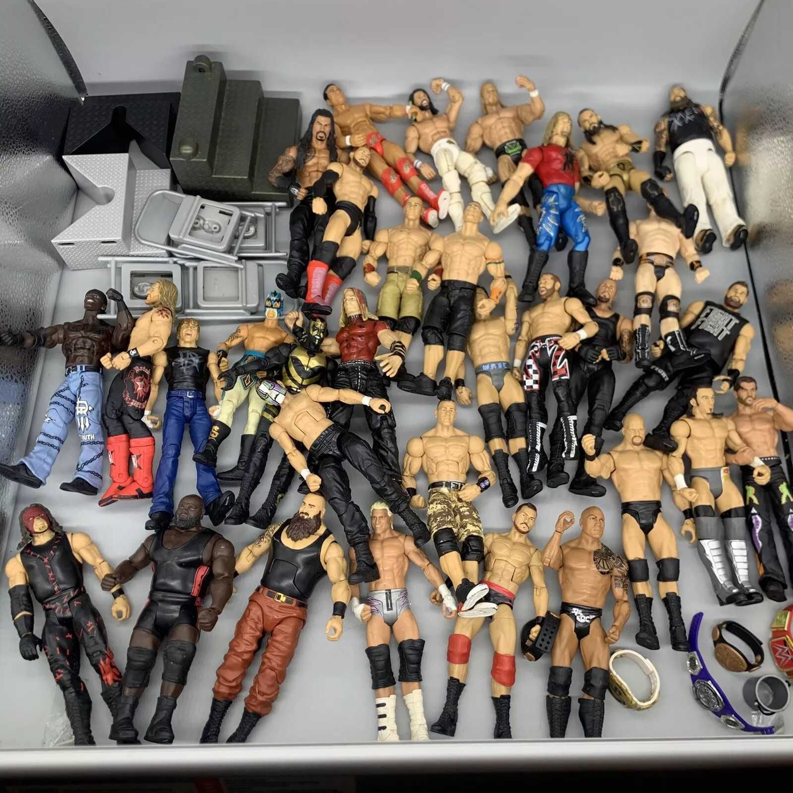 WWE екшън фигури Jakks Mattel loose играчки кечисти AEW TNA колекция