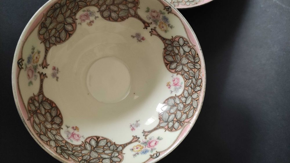 Баварски порцеланов троен сет за чай/дълго кафе