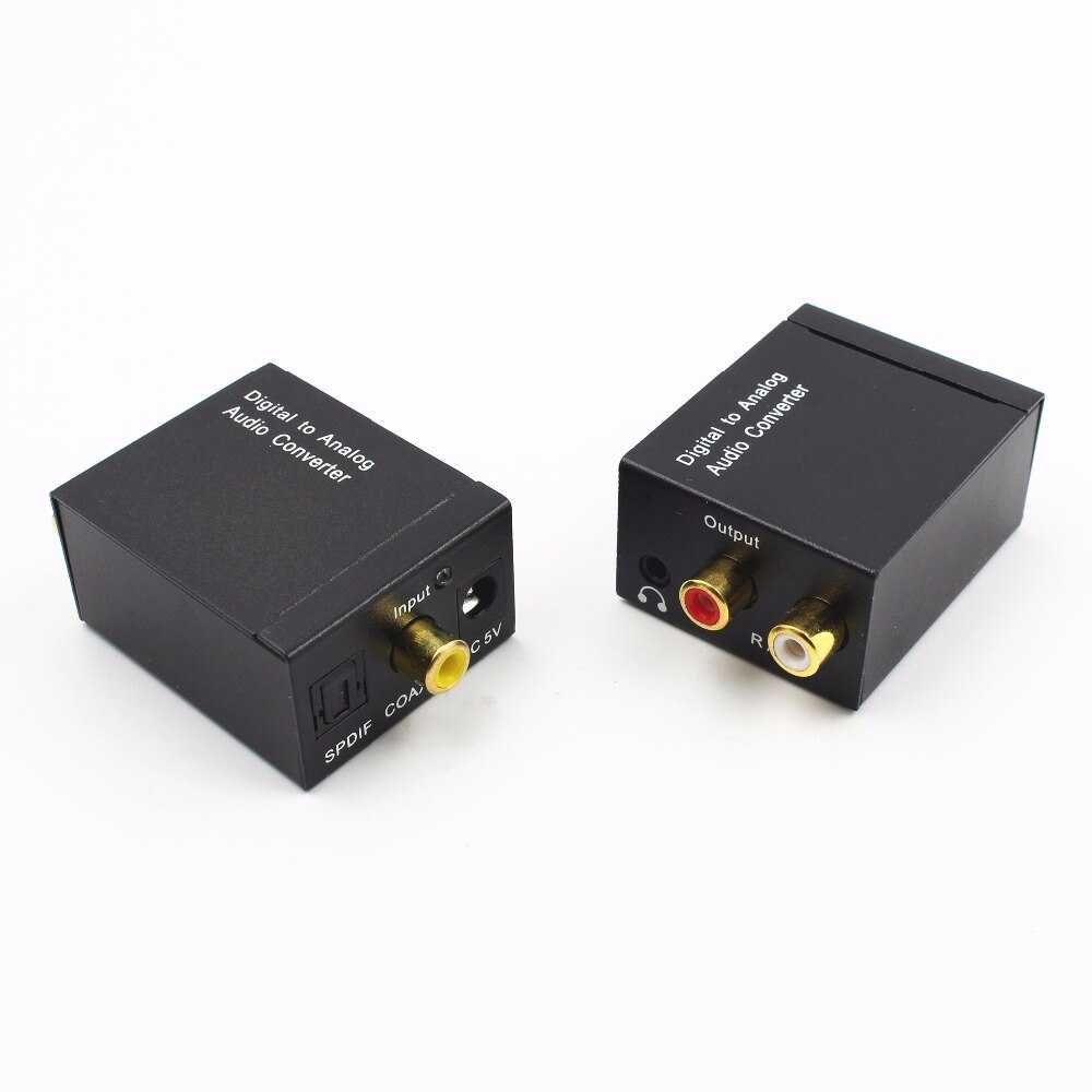 Коаксиальный и оптический SPDIF аудио конвертер в AUX и 3,5 мм RCA