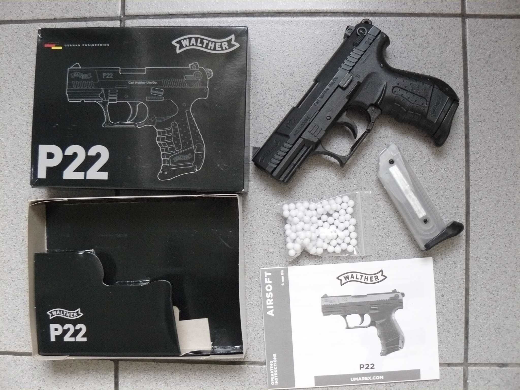 Pistol Airsoft WALTHER P22 Mecanism Pe Arc/Spring,Nou,Produs de Umarex