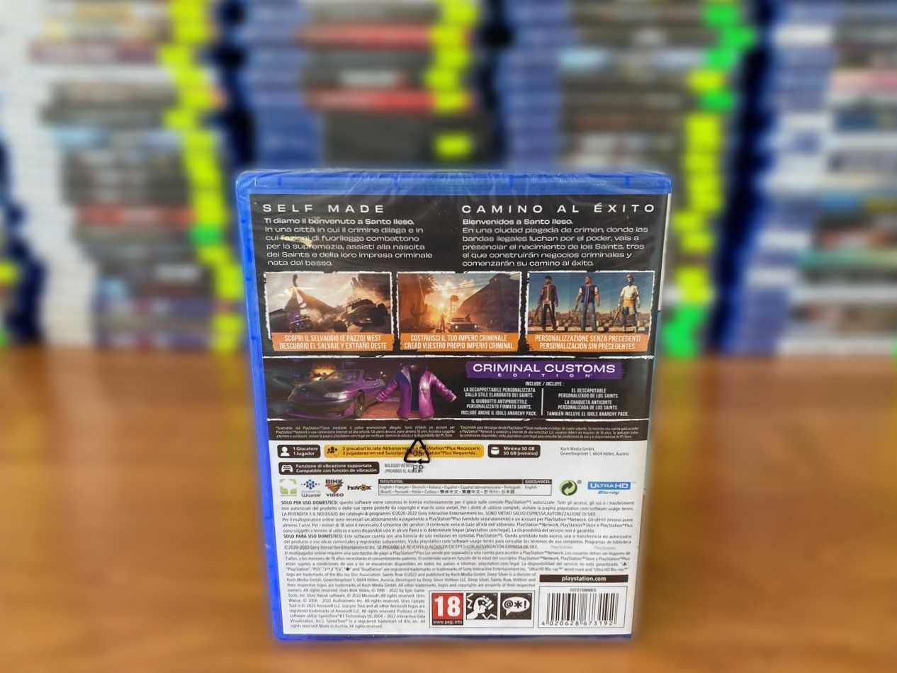 Новый Saints Row Criminal Customs Edition PS5 Много Игр
