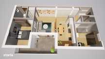 Apartament de vanzare, cu 3 camere, 74 mp, bloc nou, zona Carpati 2