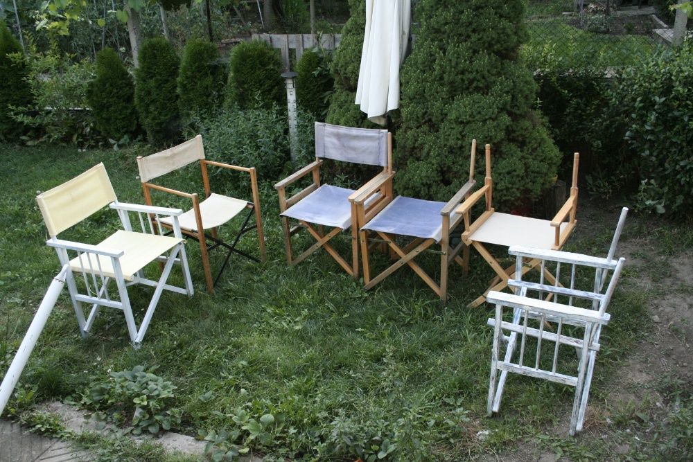 дървени сгъваеми столове за градина, режисьорски столове